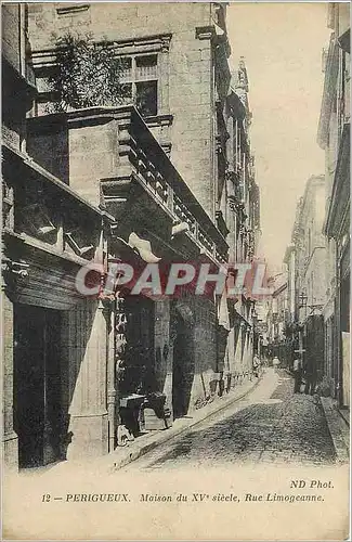 Cartes postales Perigeux Maison Rue Limogeanne