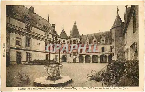 Cartes postales Chateau Chaumont sur Loire (Loir et Cher) Cour Interieure