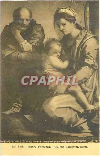 Cartes postales Roma Galleria Barberini Del Sarto Sacra Famiglia