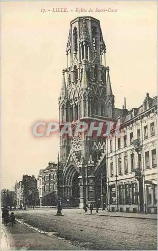 Cartes postales 17 lille eglise du sacre coeur