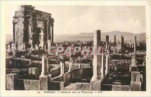 Cartes postales 19 timgad maison de la piscine