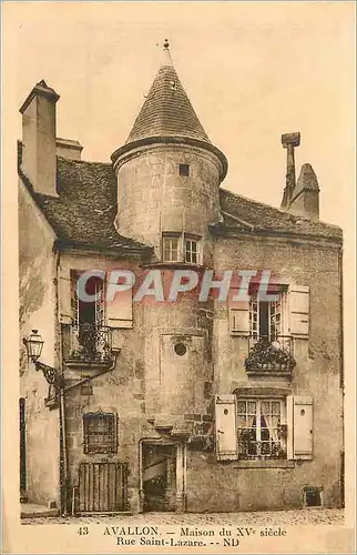 Cartes postales 43 avallon maison du xv siecle rue saint lazare