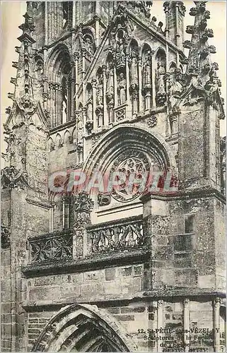 Cartes postales 12 st pere vezelay sculptures de la facade de l eglise