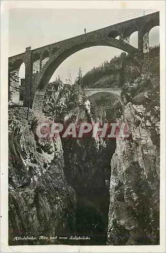 Cartes postales moderne Albulabahn Alte und Neue Solisbrucke