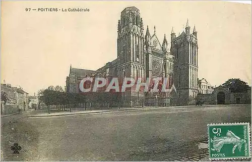 Cartes postales Poitiers la Cathedrale