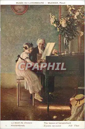 Cartes postales Musee du Luxembourg Muenier Pinxit La Lecon de Clavecin