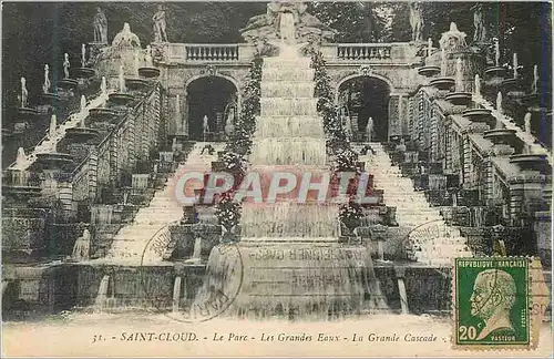 Cartes postales Saint Cloud le Parc les Grandes Eaux la Grande Cascade