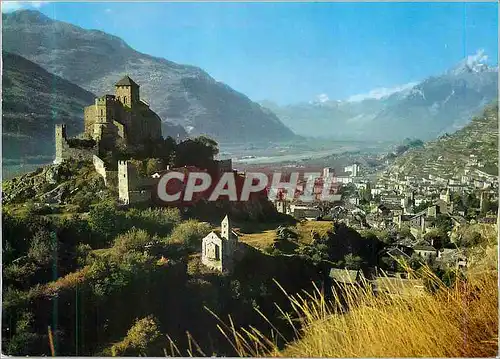 Cartes postales moderne Sion avec le Chateau de Valere et la Chapelle de Tous les Saints