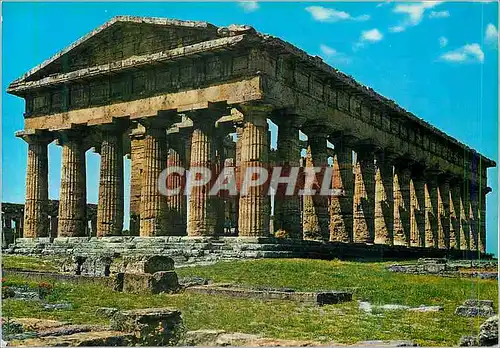 Cartes postales moderne Paestum Temple de Nettuno