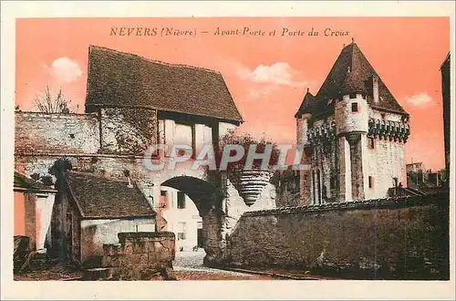 Cartes postales Nevers (Nievre) Avant Porte et Porte du Croux