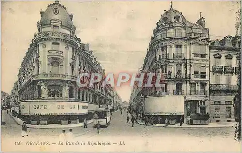 Cartes postales Orleans la rue de la Republique