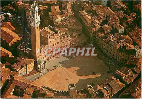 Cartes postales moderne Siena Place du Campo Vue de l'avion