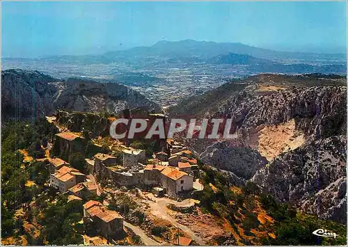 Cartes postales moderne Evenos Montagne (Var)vue aerienne Au loin le fort de Six Fours