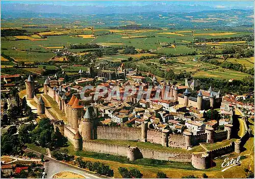 Cartes postales moderne Carcassonne (Aude)Vue aerienne de la cite prise du nord est