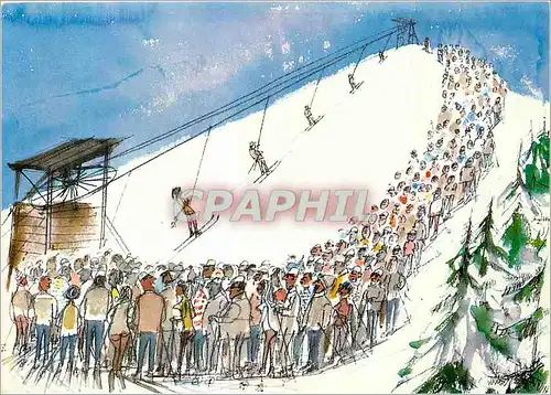 Cartes postales moderne Ski