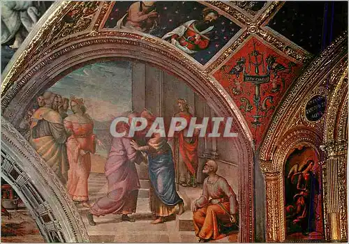 Cartes postales moderne Perugia  Chapelle de St Jean Baptiste la Visitation Fresque