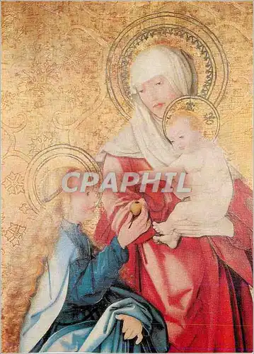 Cartes postales moderne Museum Ulm Donau Martin Schaffner (1480 1541) La Saint Anne avec la Vierge Marie et l'Enfant