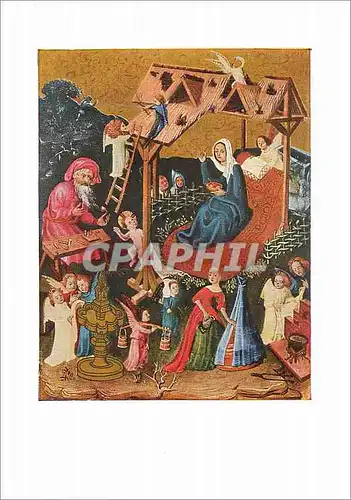 Cartes postales moderne Die Geburt Christi um 1400 Oberdeutscher Meister