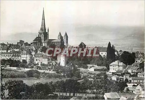 Cartes postales moderne Autun Cathedrale St Lazare Vue du Faubourg Talus