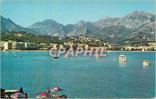 Cartes postales moderne Menton Les Sites Merveilleux de la Cote d'Azur Les Plages de Carnoles et la Ville