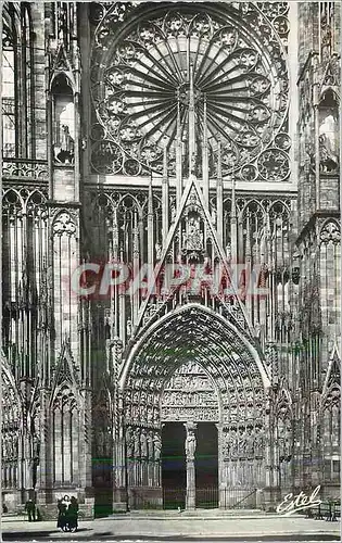 Cartes postales moderne Strasbourg La Cathedrale Portail Central