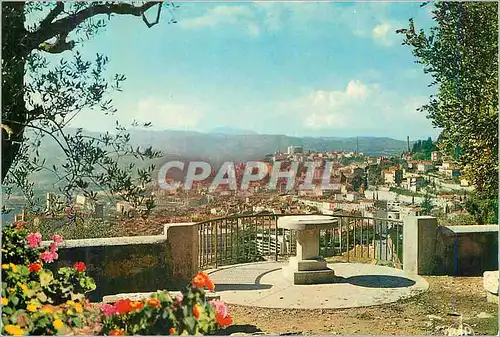 Moderne Karte La Cote d'Azur Grasse La Cite des Parfums Vue prise du Jardin Princesse Pauline