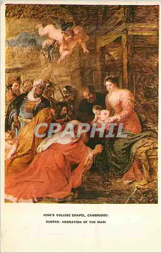 Cartes postales moderne King College Chapel Cambridge Rubens Adoration of the Magi