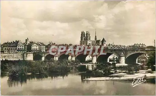 Cartes postales moderne Orleans Vue Generale Le Pont sur la Loire et la Cathedrale