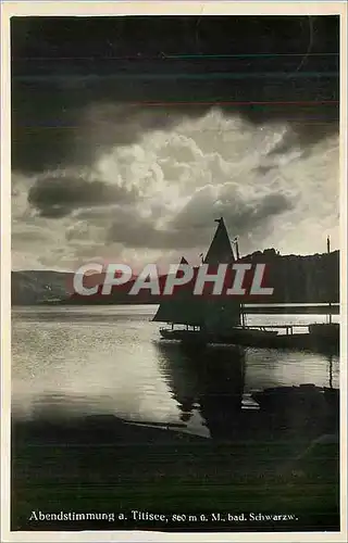 Cartes postales moderne Abendstimmung a Titisee Bateau