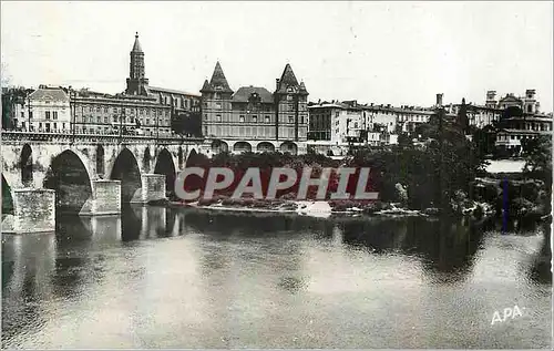 Cartes postales moderne Montauban Vue generale Le vieux Pont et le Musee Ingres