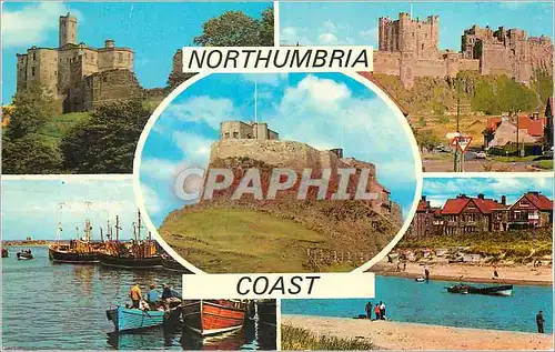 Cartes postales moderne Northumbria Coast Waworth Castle The Castle Bamburgh Lindisfarne Castle Holy Island