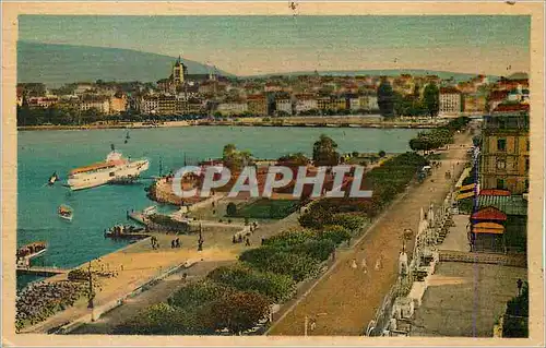 Cartes postales moderne Geneve Quai du Mont Blanc Les Promenades