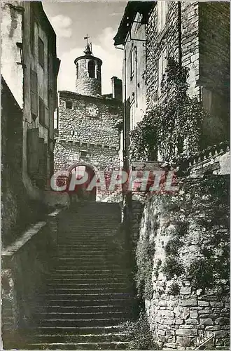 Cartes postales moderne Cordes Tarn L escalier du Pater et la Porte de Horloge