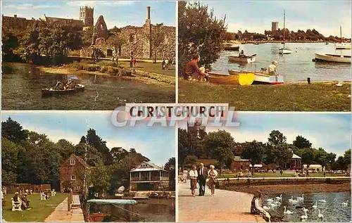 Cartes postales moderne Christchurch The Priory The River at Wick The Old Mill The Quay