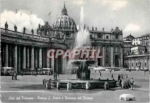 Cartes postales moderne Citta Del Vaticano Piazza S Pietro e Fontana del Bernini