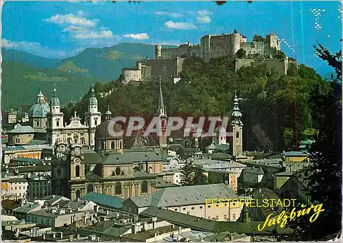 Cartes postales moderne Festspielstadt Salzburg Altstadt mit Festung