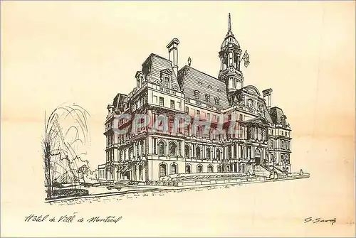 Cartes postales moderne Hotel de ville de montreal