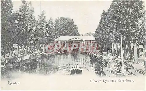 Cartes postales Leiden nieuwe ryn met korenbeurs