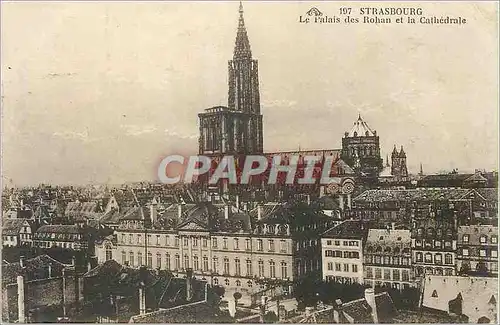 Cartes postales Strasbourg Le Palais des Rohan et la Cathedrale