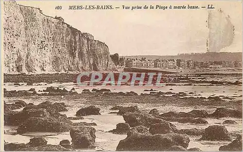 Cartes postales Mers les Bains Vue prise de la Plage a maree basse