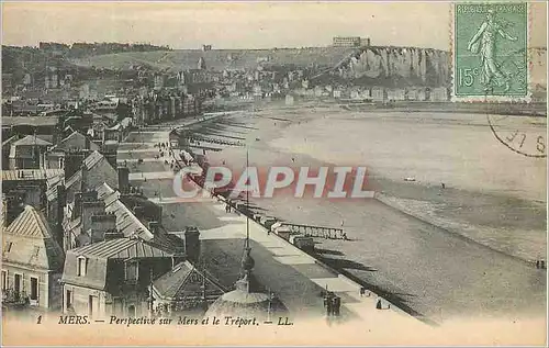 Cartes postales Mers Perspective sur Mer et le Treport