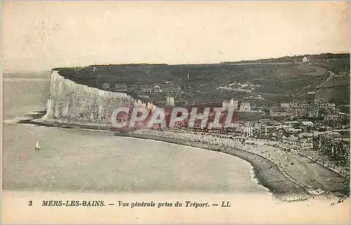 Cartes postales Mers les Bains Vue generale prise du Treport