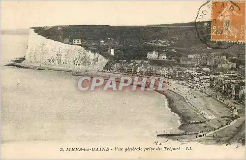 Cartes postales Mers les Bains Vue generale prise du Treport