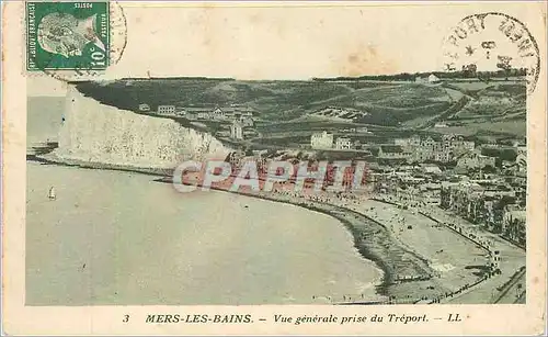 Cartes postales Mers les Bains Vue generale prise du Treport