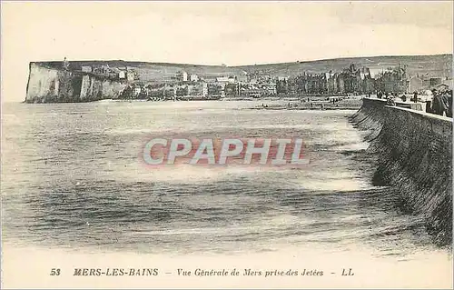 Cartes postales Mers les Bains Vue generale de Mers prise des Jetees