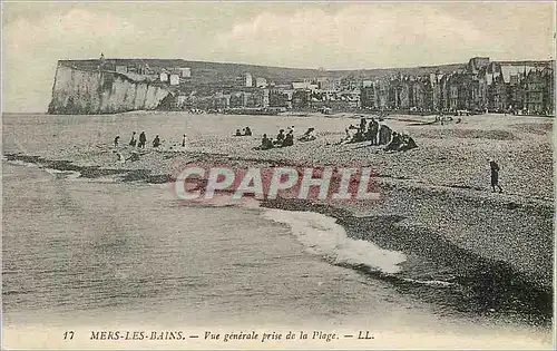 Cartes postales Mers les Bains Vue generale prise de la Plage