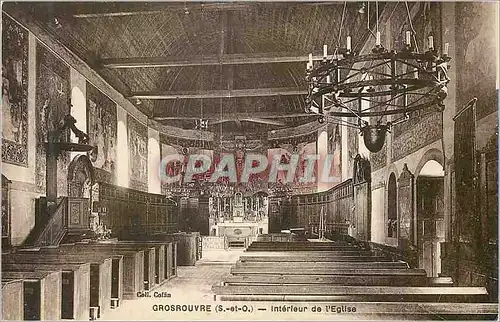 Cartes postales Grosrouvre S et O Interieur de l Eglise