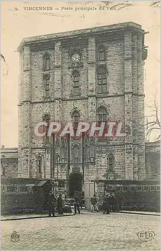 Cartes postales Vincennes Porte principale du Fort