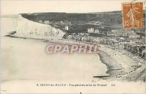 Cartes postales Mers les Bains Vue generale prise du Treport