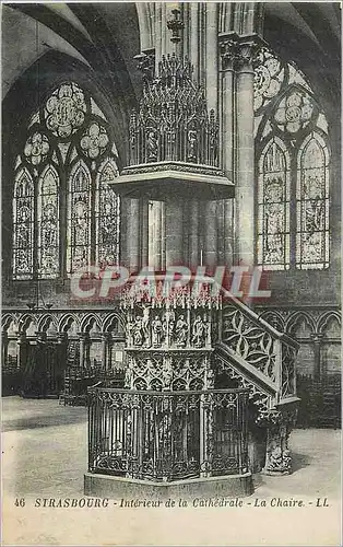 Cartes postales Strasbourg Interieur de la Cathedrale Le Chaire